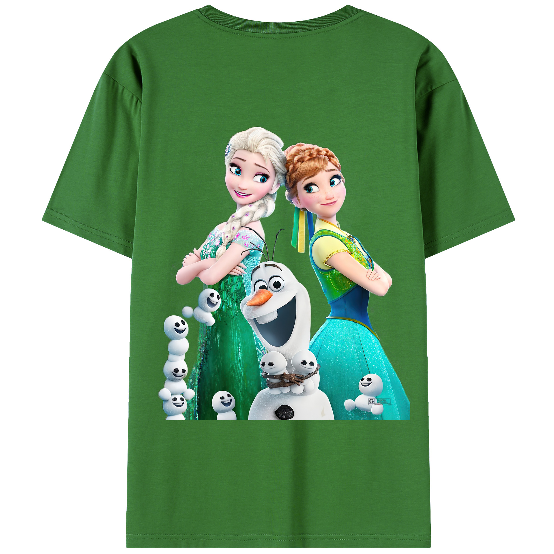 （画像用） アナと雪の女王 アンナ エルサ Frozen Anna Elsa レディース半袖Tシャツ(バックプリント)